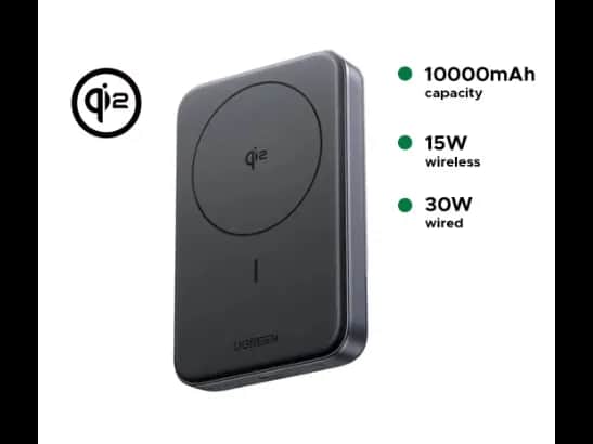 UGREEN 10000mAh 30W Qi2 Magnetic Wireless Power Bank – PB761 – 45763 – 1 Year Warranty