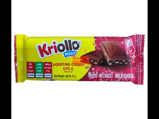 Kriollo Milky Popping Candy Cola Milk Choco 47g