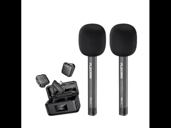 Plokama WM-80 Wireless Lavalier Microphone & Handheld Stick with 3 months warranty