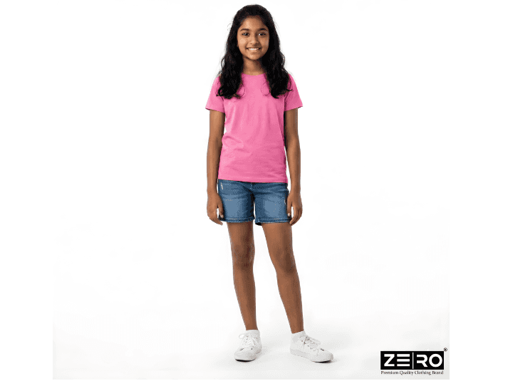 Teens Plain T Shirts Kids Premium Plain T-Shirt For Girl