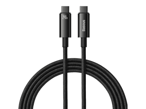 Baseus 240W Tungsten Gold Type-C to Type-C Fast Charging Data Cable - 1M