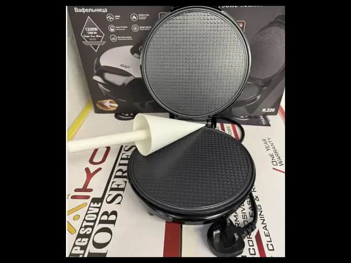 Raf Electric Egg Roll Maker, Crispy Omelet, Waffle, Pancake DIY Ice Cream Cone Machine 1200watts
