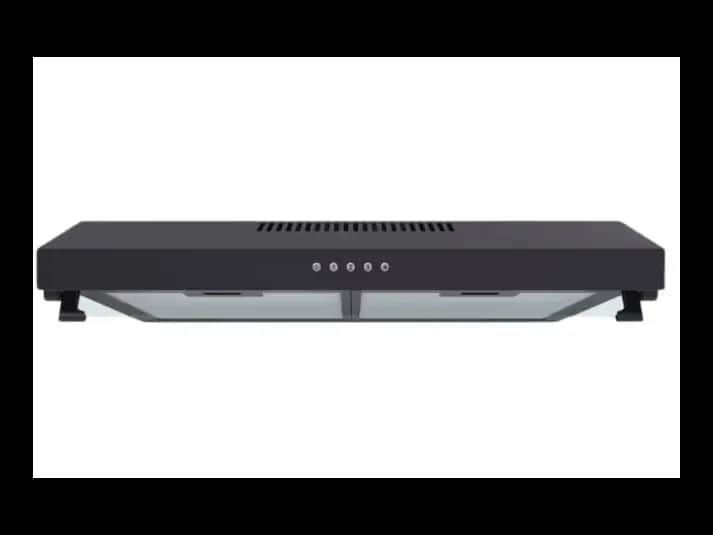 Black Slim Exhaust Range Cooker Hood (Filter Model) 60cm