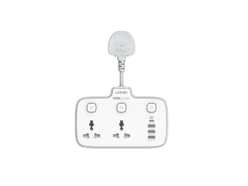 LDNIO SC2413 Rate Power:2500W 1PD+QC3.0+2 AutoID 2 Universal Outlets