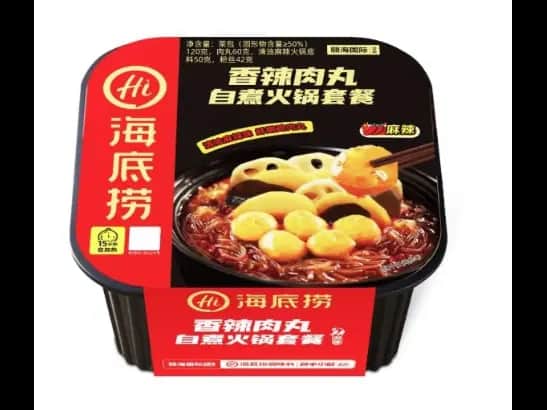 Spicy chicken meatball self heating hotpot