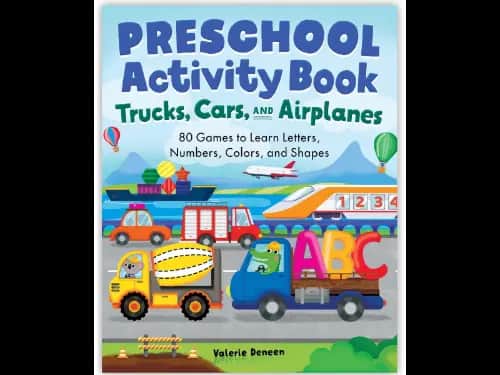 Preschool Activity Book Trucks, Cars, And Airplane