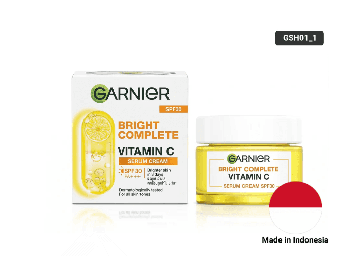 Garnier Bright Complete Vitamin C Serum Cream SPF30 50ml- INDONESIA