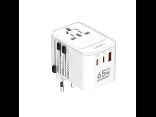 LDNIO Z6 3 USB Ports 65W Gan Travel Adapter