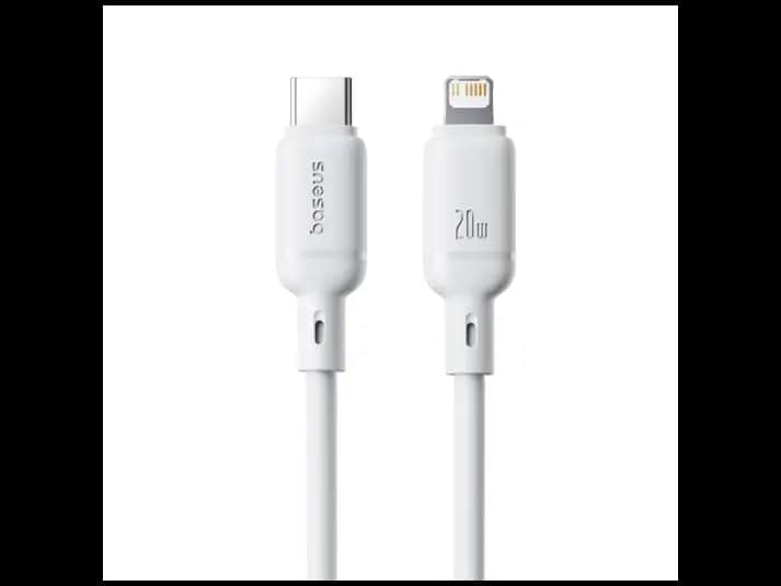 Baseus Silky Type-C to Lightning Cable – Powerful 20W PD Fast Charging, Soft Silicone, MFi Certified & 480Mbps Data Transfer