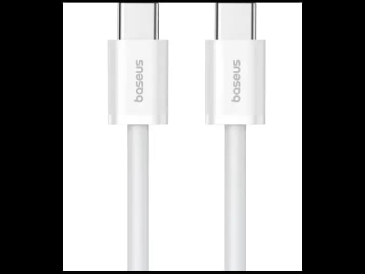 Baseus 1 Meter 30W Superior Series 2 Type-C to Type-C Fast Charging Data Cable (Moon White) – Model: P10365200211-00