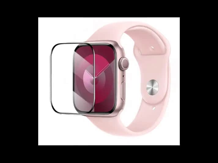 Baseus NanoCrystal Series Full-Coverage Curved-Screen Crystal Tempered Glass Screen Protector 45mm for Apple Watch 7/8/9 – Clear (Pack of 1, with dust-proof installation tool and cleaning kit) – P6001