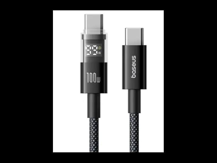 Baseus Display 2 Type-C to Type-C 100W 1 Meter Fast Charging Data Cable – Cosmic Black – P10382702121-00