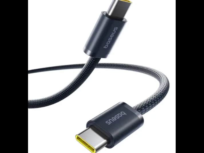 Baseus 1 Meter 100W Type-C to Type-C New Braided Fast Charging Cable Cosmic Black – E0426W00 – 1 Year Warranty