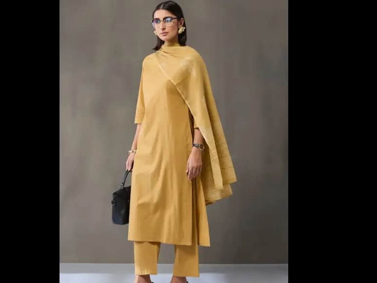 Women Ethnic Motifs Regular Pure Cotton Kurta with Palazzos & With Dupatta
