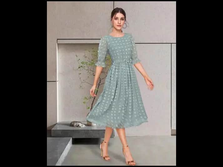 Embellished Fit & Flare Dress