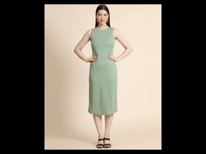 Round-Neck Skater Dress