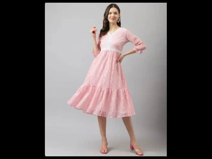 Floral Lace Fit & Flare Dress
