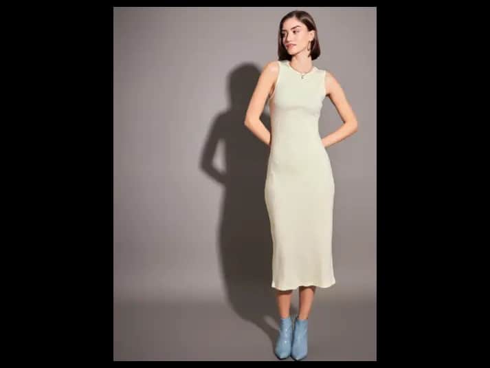 Sleeveless Ribbed Bodycon Midi Dress