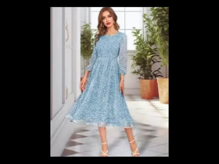 Women Floral Print Fit & Flare Dress