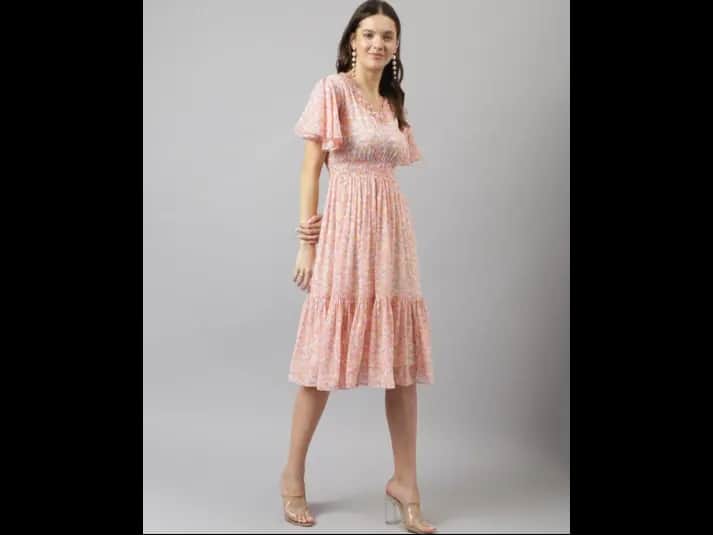 Floral Print Fit & Flare Dress
