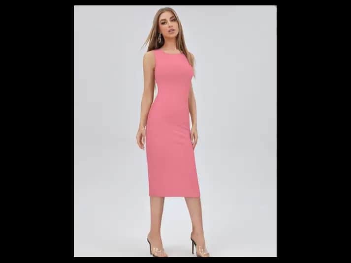 Round-Neck Bodycon Dress