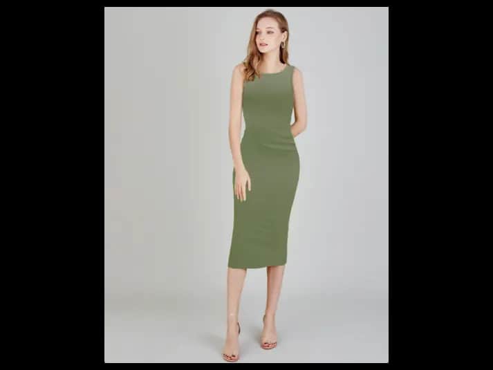 Women Round-Neck Bodycon Dress