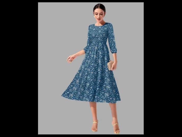Women Floral Print Fit & Flare Dress