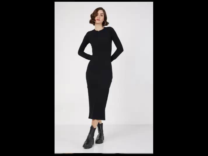 Long Sleeve Bodycon Midi Dress