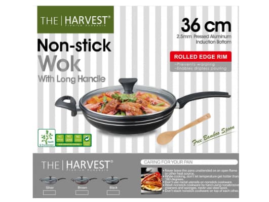 Premium Quality 36CM Wok With Long Handle - Cooking Pot (2)