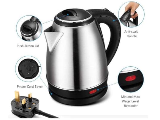 Stainless Steel Electric Jug Kettle-1.8L BR-180