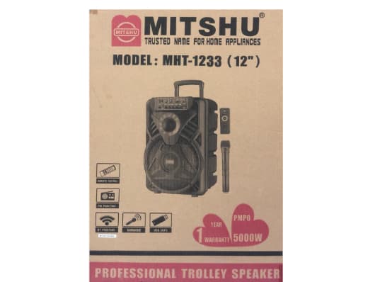 Mitshu PROFESSIONAL TROLLY SPEAKER 12″ – MHT-1233 Woofer / Bluetooth (2)