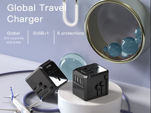 Yesido MC10 Universal Travel Adapter 3 USB 1 USB (2)