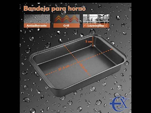 Carbon Steel Non-stick Baking Tray, 37.5 x 25.5 x 5 cm (2)