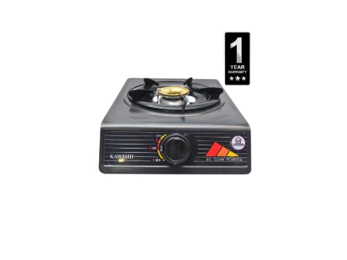 Kawashi 1 Burner Gas Cooker Non-Stick (Black)