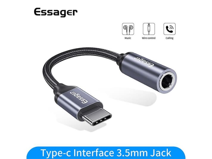 Essager USB Type C to 3.5 Jack Earphone Adapter