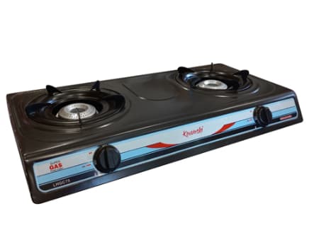 Kawashi 2 Burner Gas Cooker Non-Stick (Black) (4)