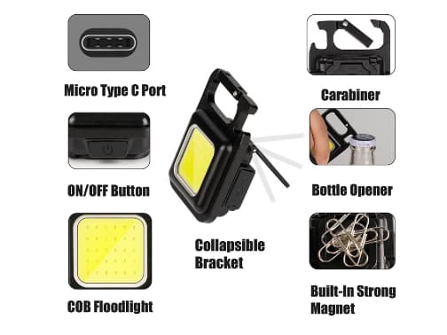 COB Rechargeable Keychain Light - LED (3)
