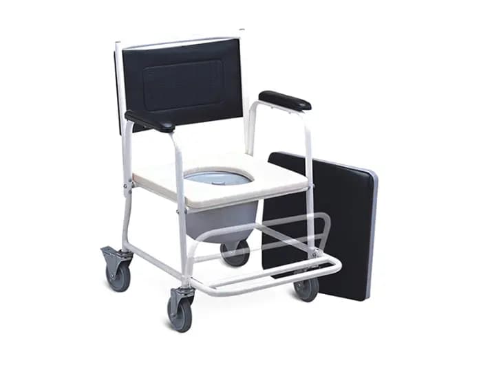 COMMODE CHAIR WITH CASTOR WHEELS