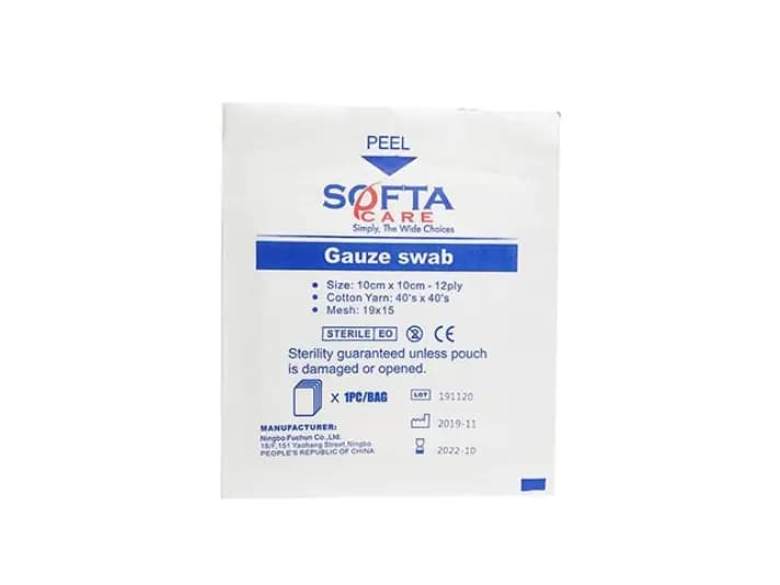 Gauze, Sterile, 10cmx10cm, 100's pack