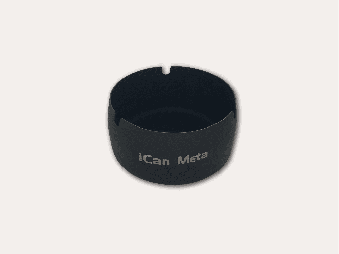 Black Stainless Steel Ashtray
