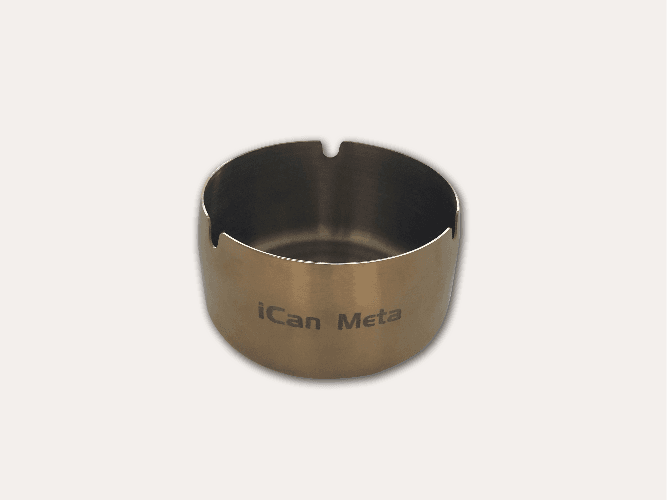 Golden Stainless Steel Ashtray