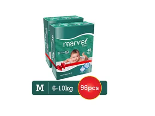 Marvel Baby Diapers, Medium - 96.00 pcs (2)