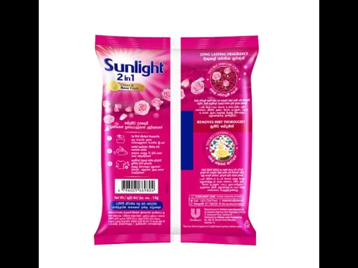 Sunlight Clean & Rose Fresh Detergent Powder - 1.00 kg (2)