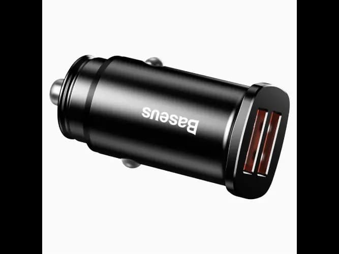 Baseus Square Metal 30W A A Dual QC3.0 Quick Car Charger Black – CCALL-DS01 – 6 Months Warranty (3)