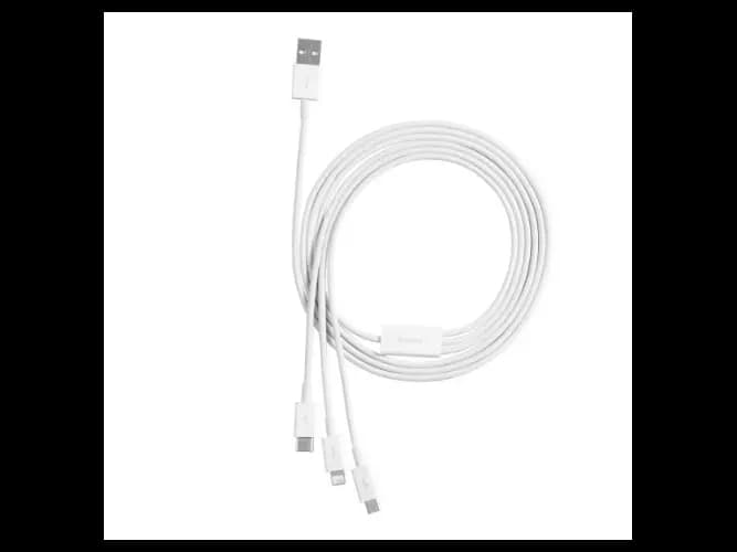 Baseus M L C 3.5A 1.5m Superior Series Fast Charging Data Cable White – CAMLTYS-02 – 6 Months Warranty (3)