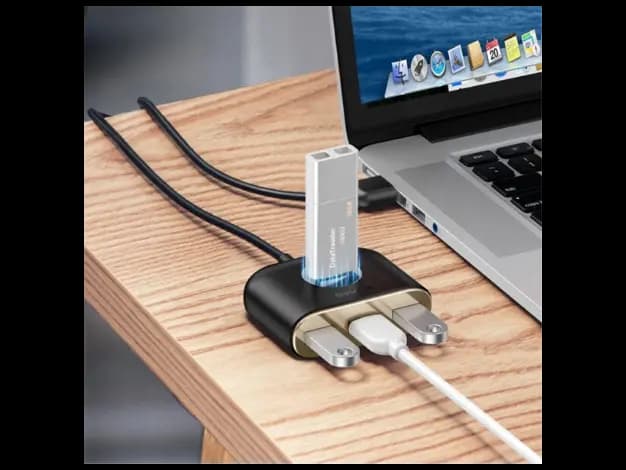 Baseus USB 4 Port Square round HUB Black – CAHUB-AY01- 6 Months Warranty (4)
