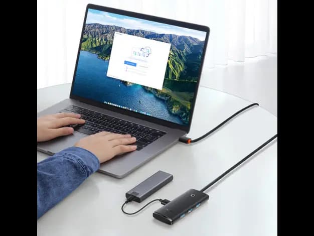 Baseus 4-Port Lite Series USB-A HUB Adapter 4X USB 3.0 Black – WKQX030101- 6 Months Warranty (4)