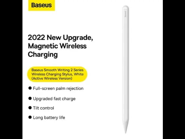 Baseus Smooth Writing 2 Series Wireless Charging Stylus, White (Active Wireless Version with active pen tip) – SXBC060102 – 6 Months Warranty (6)