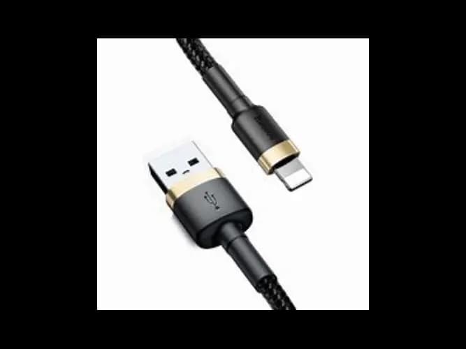 Baseus Cafule 1M Nylon Braided Cable USB To Lightning QC3.0 2.4A Black-Grey -CALKLF-BG1- 6 Months Warranty (2)