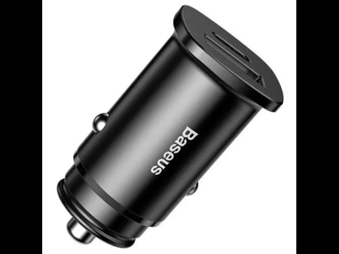 Baseus Square Metal 30W A+C PPS Car Charger Black – CCALL-AS01 -6 Months Warranty